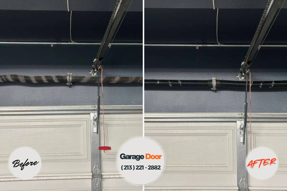 Before and after: garage door repair Brunswick County